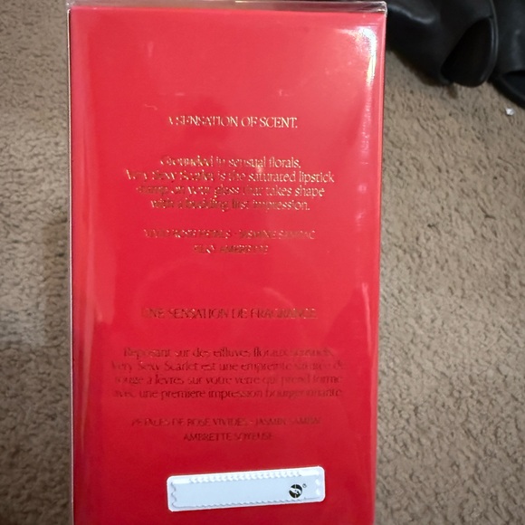 Victoria's Secret Scarlet Red Perfume Box with Gold Foil Text - Picture 2 of 3